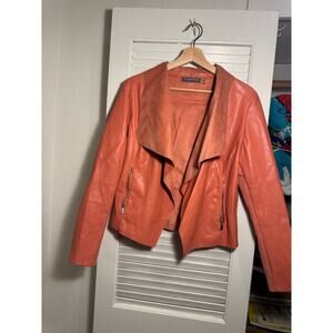 Bagatelle Women’s Pink Faux Leather Jacket